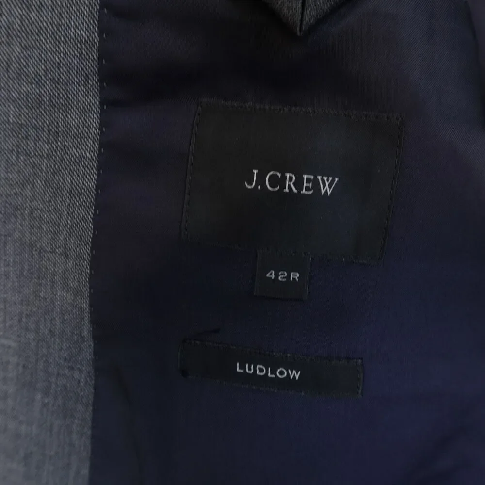 J Crew Ludlow Blazer 42R Tollegno Merino Wool Gray Sport Coat